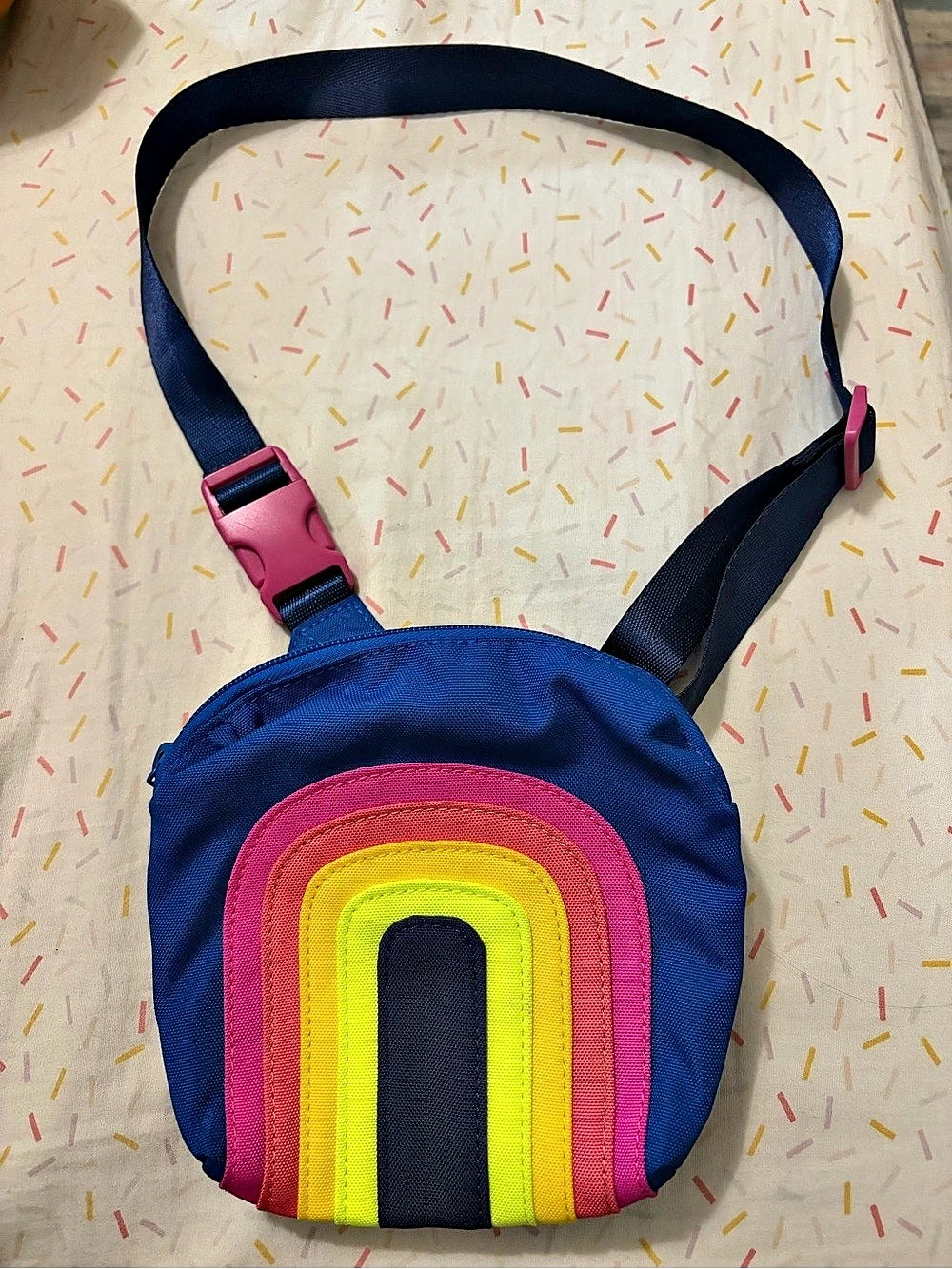 STATE Sunny Fanny Pack Crossbody Bag Blue & Pink